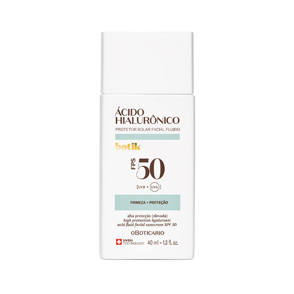 Ácido Hialurónico Protetor Solar Facial FPS 50, 40 ml
