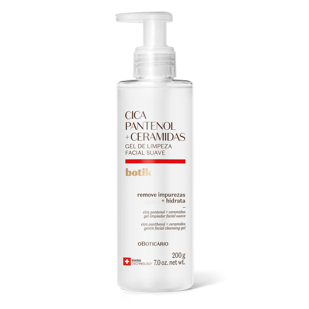 Cica Pantenol + Ceramidas Gel de Limpeza Facial Suave, 200 g