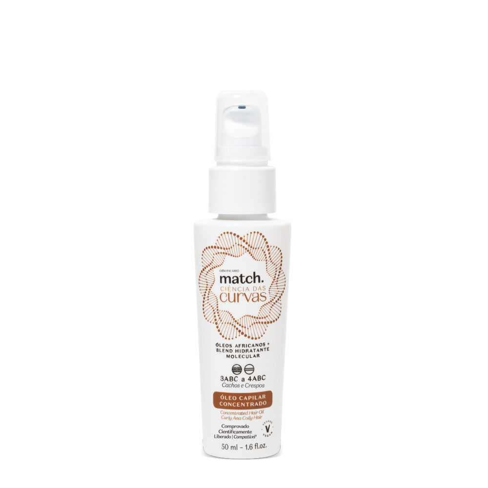 Óleo Capilar Multibenefícios Match Ciência das Curvas, 50ml