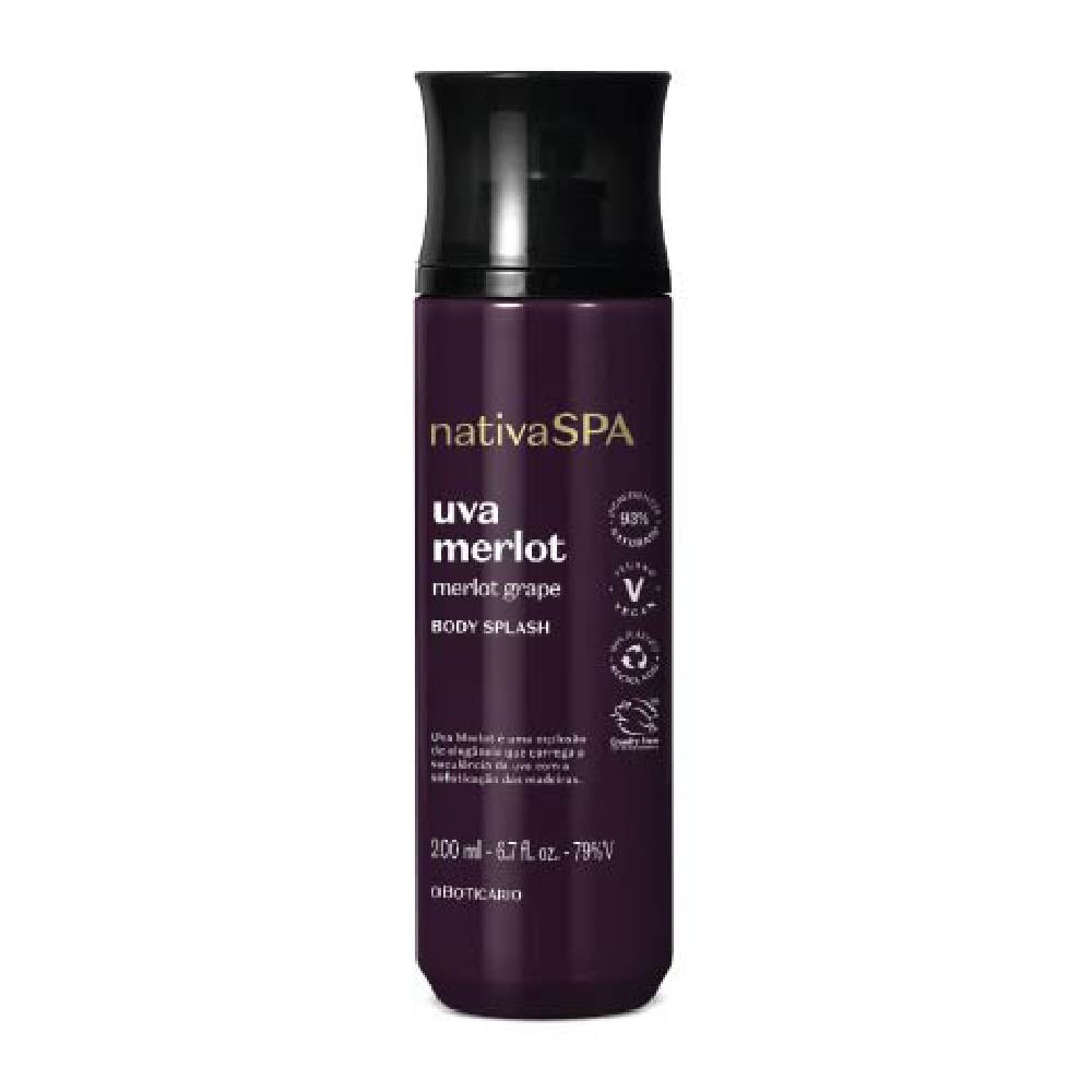 Body Splash Nativa Spa Uva Merlot, 200ml